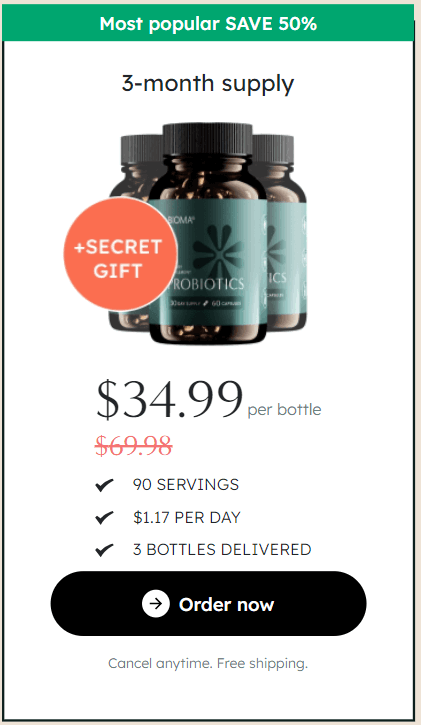 bioma probiotic 3 bottles price